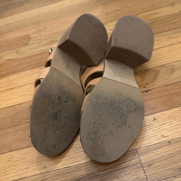 Freda Salvador Tan fisherman Sandals with Chunky Block Heel - Picture 5 of 7